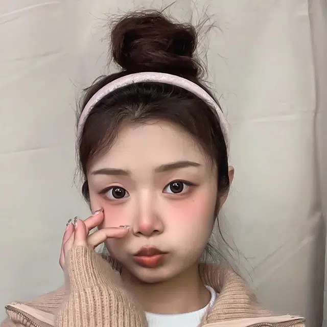 零界 缎面压印碎花纹质感发卡少女感甜美温柔小众设计感头饰 亚克力 发箍 男女同款情侣款