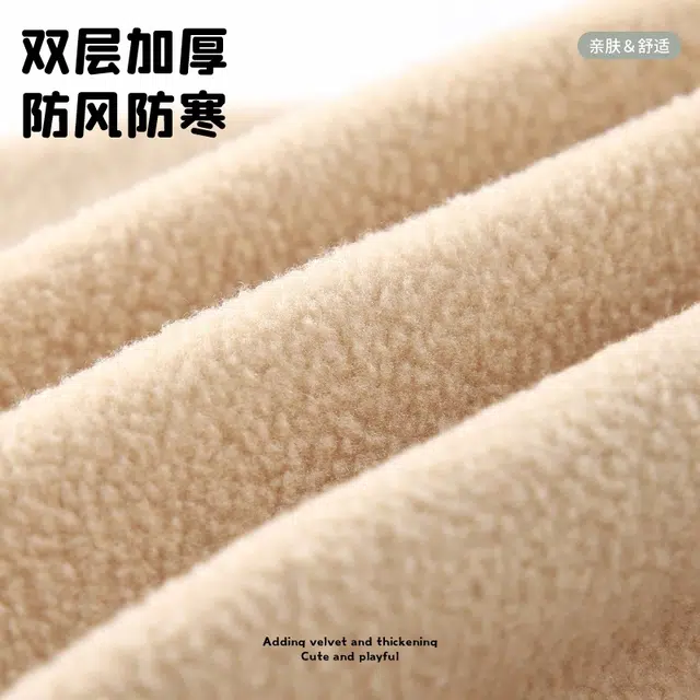 南极人 可爱熊猫立体套头围脖一体冬季男女童加绒保暖防风护耳 加厚 帽子 儿童款