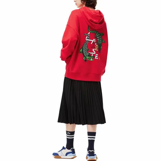 Lacoste SS25 Hoodie Red