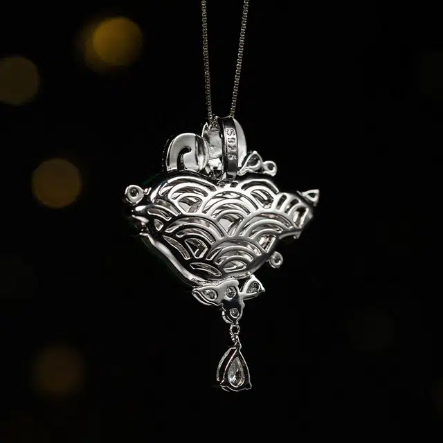 缘钰祥 灵鱼 璀璨如诗小众设计感 玉髓 项链 女款