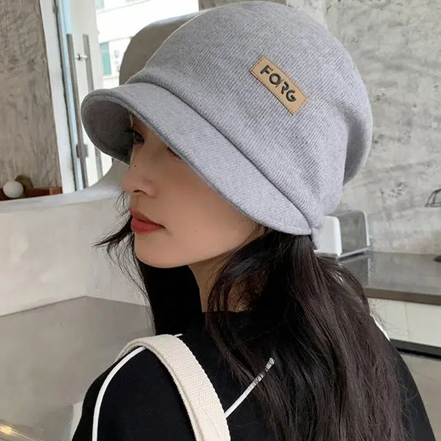 木林森 时尚堆堆帽 百搭显脸小防风日系包头冷帽 棉 绒线帽 男女同款情侣款