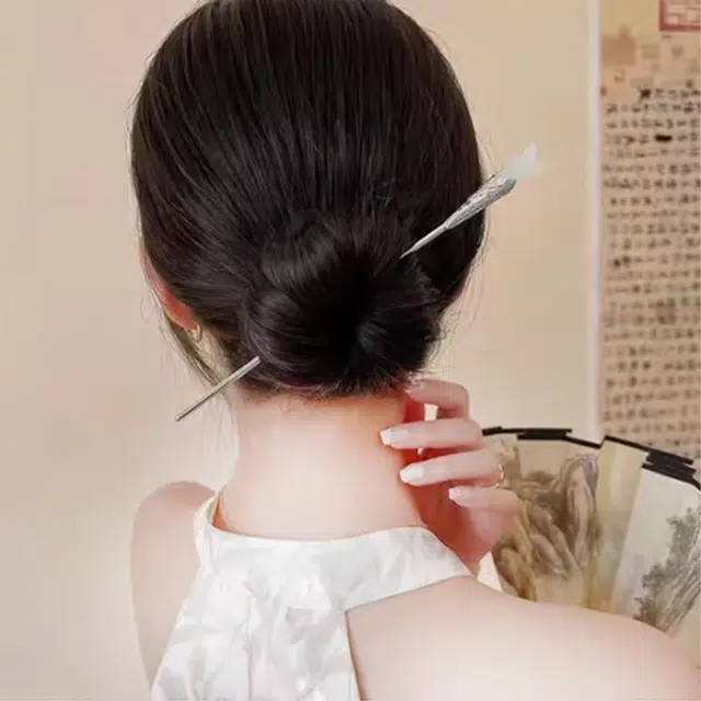 零界 玉兰花蜡烛质感古风新中式汉服旗袍挽发气质 合金 发簪 女款