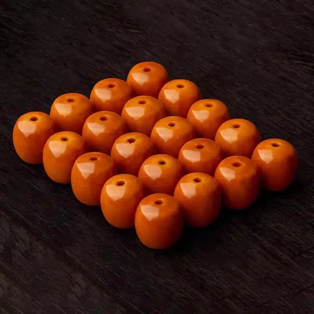 谧月珠宝 高油高密 新中式国潮野生直切原籽老型光珠单圈文玩盘玩念珠绕指柔复古大气高级感好运 猴头核桃 手串 男女同款情侣款