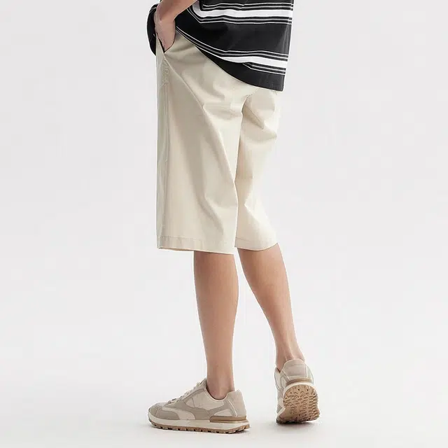 森马 凉感抑菌松紧腰简约百搭纯色通勤休闲短裤 男款