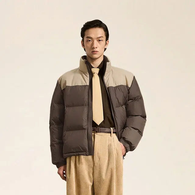 速写 立领宽松舒适羽绒服 男款