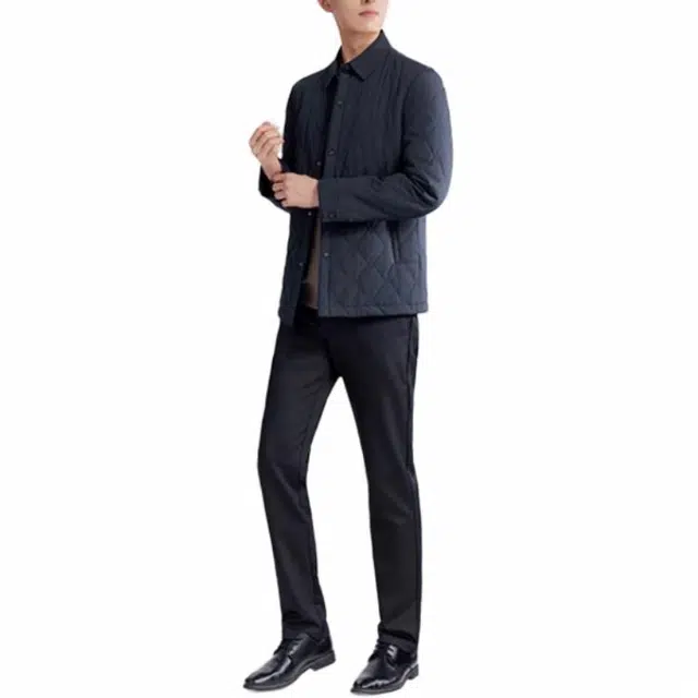 梦特娇 时尚舒适休闲翻领棉服 男款