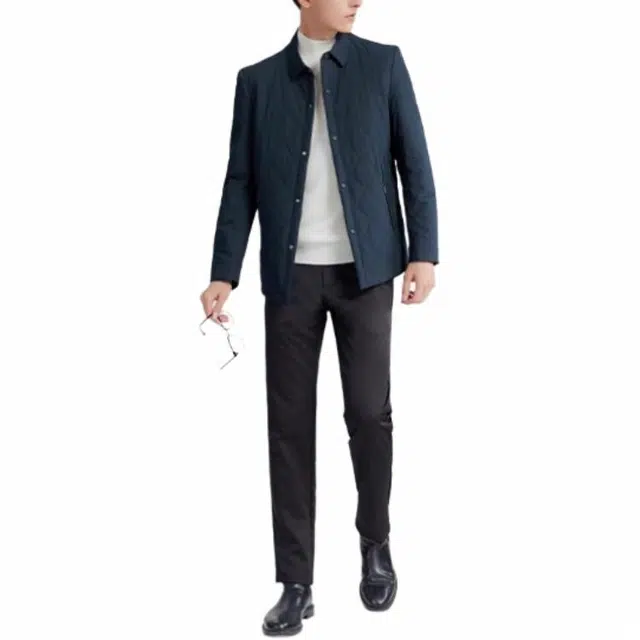 梦特娇 时尚舒适休闲翻领棉服 男款