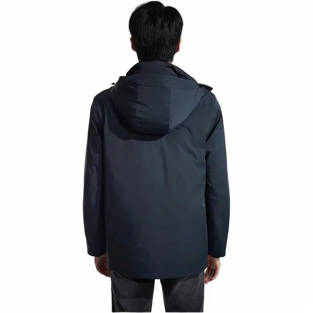 迪柯尼 舒适保暖休闲长袖羽绒服 男款 深宝蓝