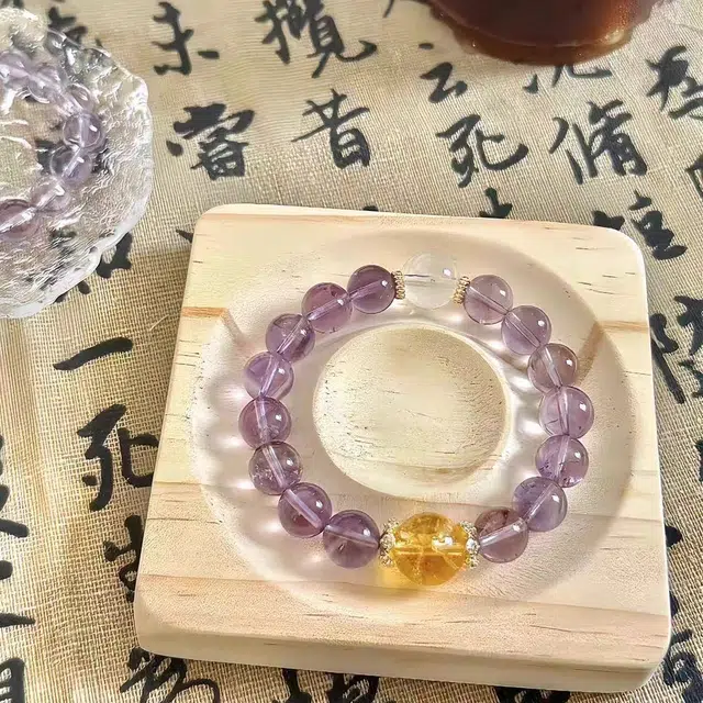 久爱 学业顺利 九紫离火 金榜题名 考神附体 上岸时来运转 浪漫高级感轻奢手饰 水晶 手串 男女同款情侣款