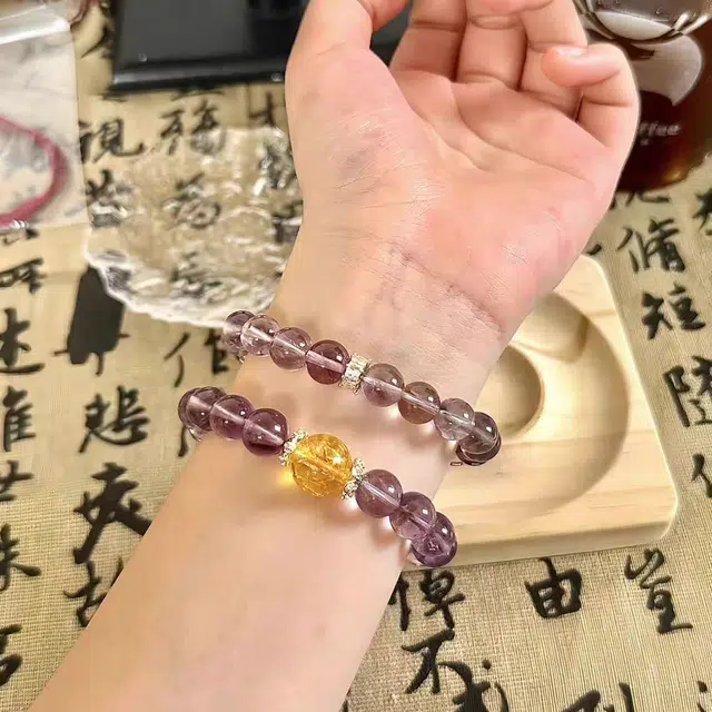 久爱 学业顺利 九紫离火 金榜题名 考神附体 上岸时来运转 浪漫高级感轻奢手饰 水晶 手串 男女同款情侣款