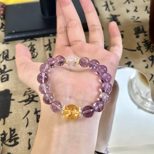 久爱 学业顺利 九紫离火 金榜题名 考神附体 上岸时来运转 浪漫高级感轻奢手饰 水晶 手串 男女同款情侣款