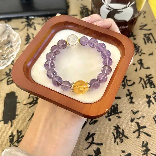 久爱 学业顺利 九紫离火 金榜题名 考神附体 上岸时来运转 浪漫高级感轻奢手饰 水晶 手串 男女同款情侣款
