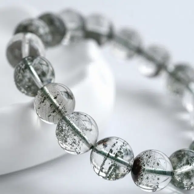 兰慕茵诺 轻奢小众高级感绿幽灵 金钵满盆 四季幽灵聚宝盆转运珠 #好运 水晶 手串 男女同款情侣款