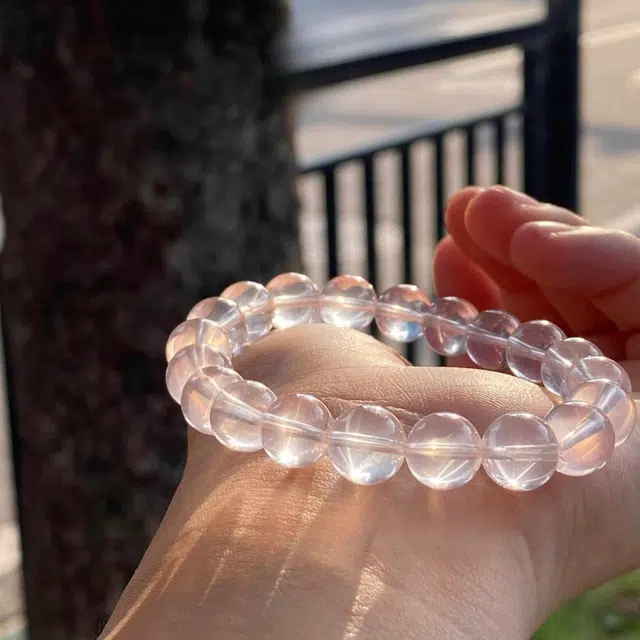 兰慕茵诺 轻奢高级感 马粉招桃花芙蓉石 浪漫约会必备 爱情桃花 #好运 水晶 手串 男女同款情侣款