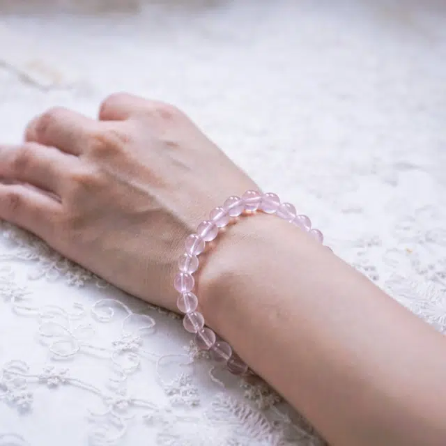 兰慕茵诺 轻奢高级感 马粉招桃花芙蓉石 浪漫约会必备 爱情桃花 #好运 水晶 手串 男女同款情侣款