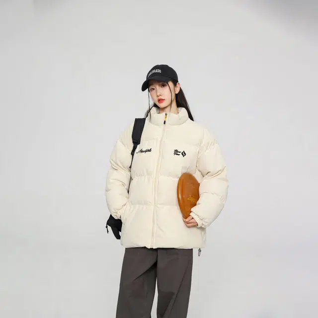 王者荣耀 马可波罗款 美式复古加绒加厚保暖面包服简约宽松休闲百搭舒适棉服 男女同款