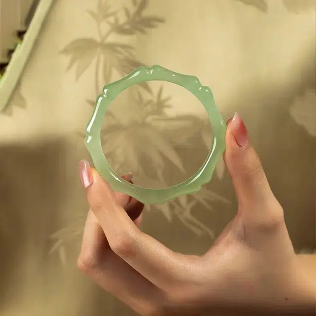 醉倾城 节节高升 好运青竹 新中式国潮国风精致时尚温婉清雅简约百搭轻奢高级感 玉髓 手镯 女款