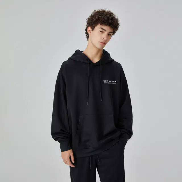 大卫贝肯 美式高街简约时尚立领宽松面包棉服外套纯色加绒保暖连帽卫衣直筒日常百搭垂感牛仔裤休闲运动套装 男女同款