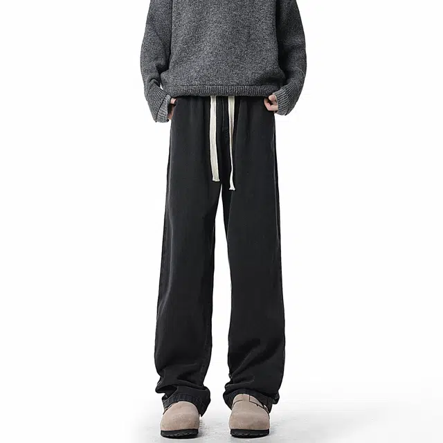 大卫贝肯 美式高街简约时尚立领宽松面包棉服外套纯色加绒保暖连帽卫衣直筒日常百搭垂感牛仔裤休闲运动套装 男女同款