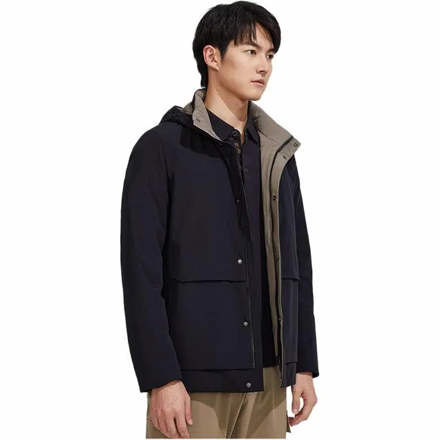 迪柯尼 时尚亲肤舒适羽绒服 男款 黑色
