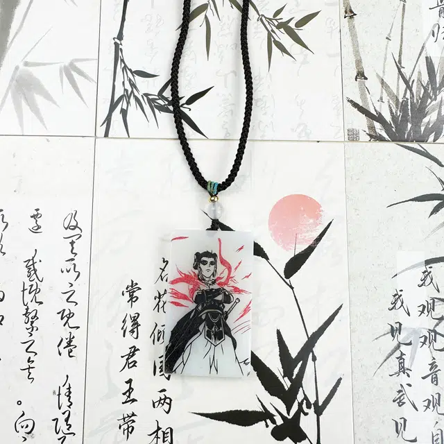唐之饰 五营神将 中坛元帅（哪吒三太子）高品质已结缘中式文学传承道系青年护身牌#好运  岫玉（蛇纹石玉） 项链 男女同款情侣款