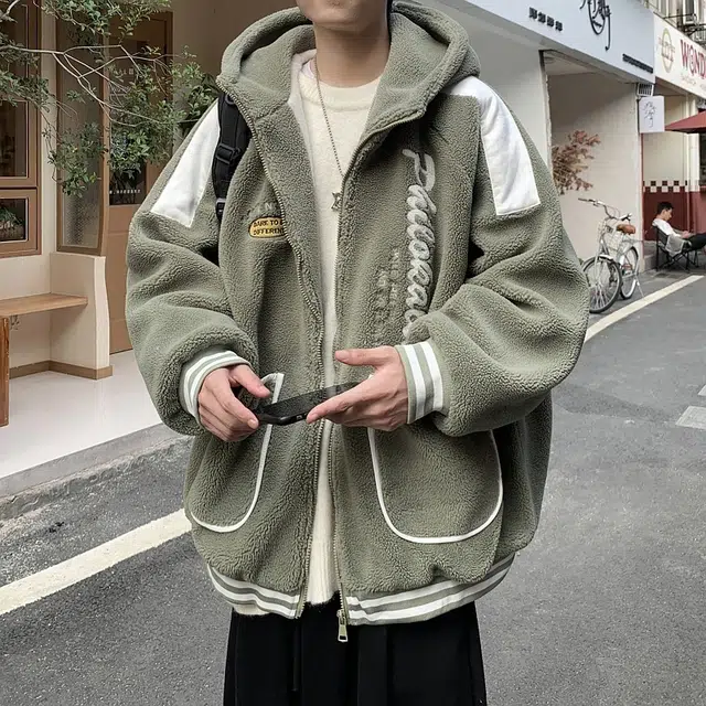 极限涡轮 美式高街风大码宽松毛绒加厚舒适保暖个性休闲百搭棉服 男女同款
