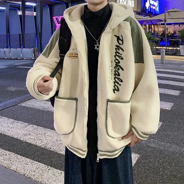 极限涡轮 美式高街风大码宽松毛绒加厚舒适保暖个性休闲百搭棉服 男女同款