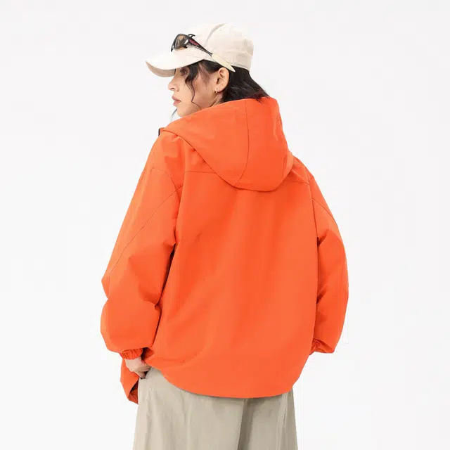 雅鹿  户外山系防风防水城市机能风斜拉链设计徒步旅游休闲百搭连帽 冲锋衣 男女同款
