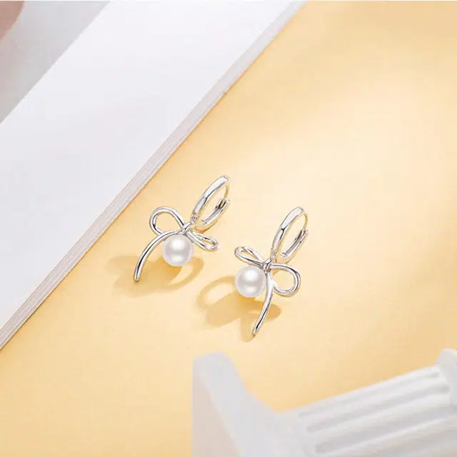 克拉日记 蝴蝶结精致温柔轻奢优雅耳扣小众时尚百搭耳饰耳坠招财平安好运 合金 耳环 女款