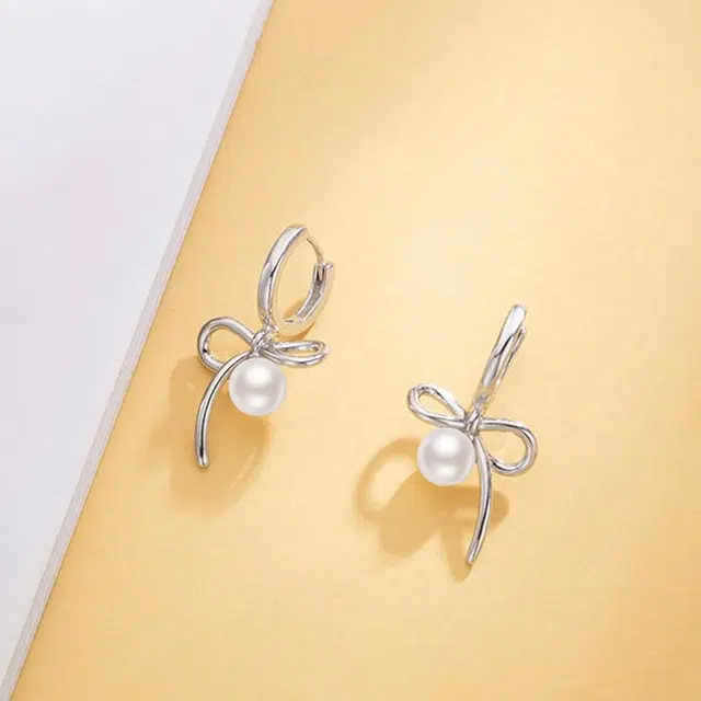 克拉日记 蝴蝶结精致温柔轻奢优雅耳扣小众时尚百搭耳饰耳坠招财平安好运 合金 耳环 女款