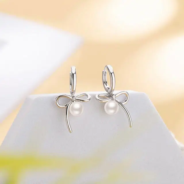 克拉日记 蝴蝶结精致温柔轻奢优雅耳扣小众时尚百搭耳饰耳坠招财平安好运 合金 耳环 女款