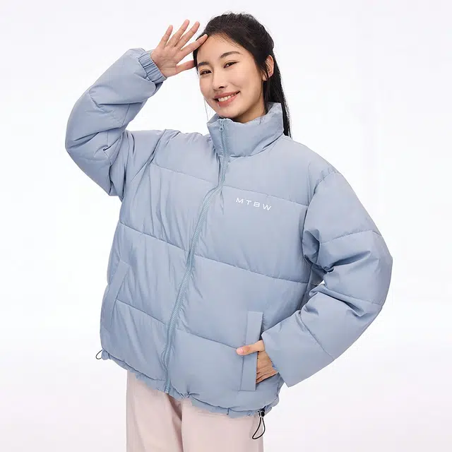 美特斯邦威 简洁立领加厚抗寒棉服 男女同款