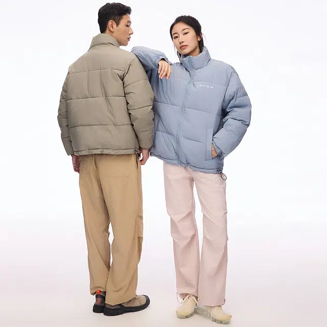 美特斯邦威 简洁立领加厚抗寒棉服 男女同款