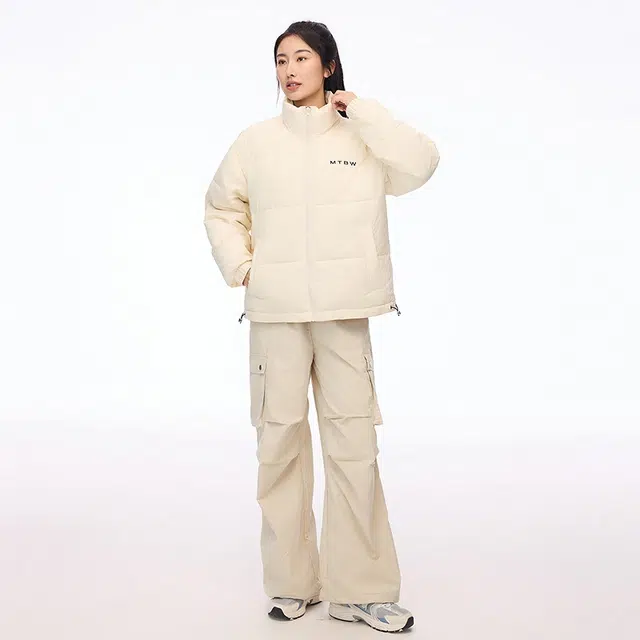 美特斯邦威 简洁立领加厚抗寒棉服 男女同款
