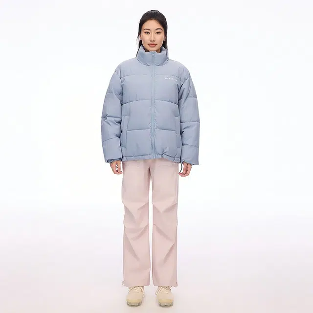美特斯邦威 简洁立领加厚抗寒棉服 男女同款