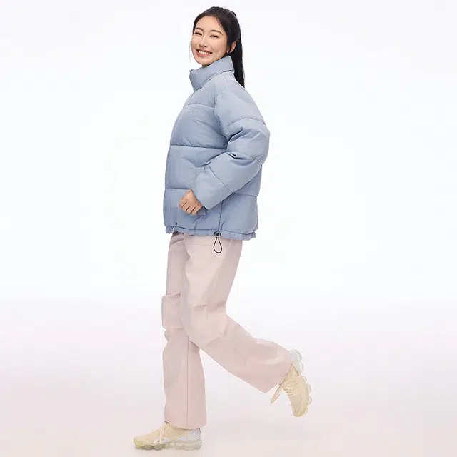 美特斯邦威 简洁立领加厚抗寒棉服 男女同款