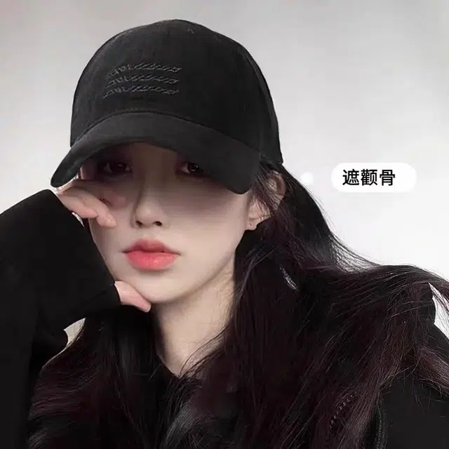 尚先生 粉色复古水洗磨毛防晒韩版百搭大头围 棉 鸭舌帽 男女同款情侣款