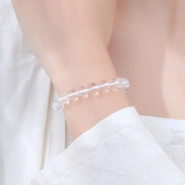 恋朵 简约百搭 时来运转 白晶 #好运 水晶 手串 女款