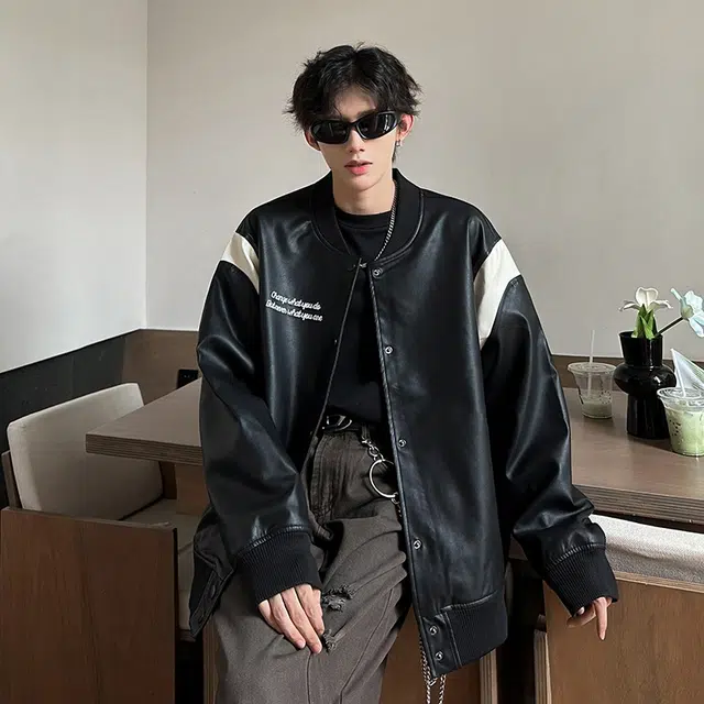 韩版潮流帅气宽松夹克外套 男女同款