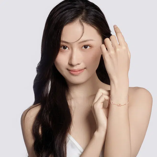 钻石小鸟 纯银福禄玫瑰金葫芦小蛮腰手腕链 新中式轻奢小众浪漫配饰 优雅气质风高级感 足银 手链 女款