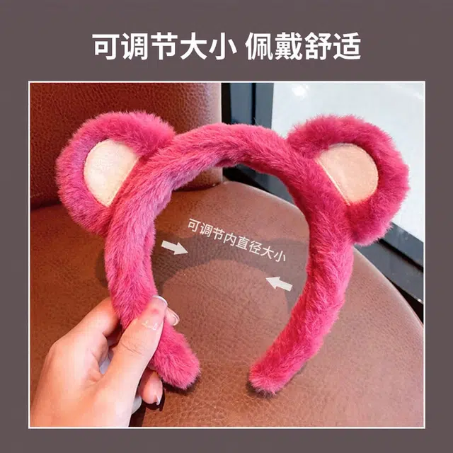 简应舒 束发洗脸洗漱敷面膜化妆可爱耳朵 聚酯纤维 发带 女款