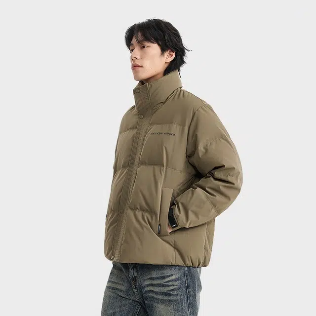 【dme】 时尚纯色立领百搭羽绒服 男女同款