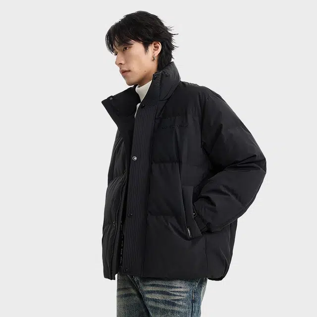 【dme】 时尚纯色立领百搭羽绒服 男女同款