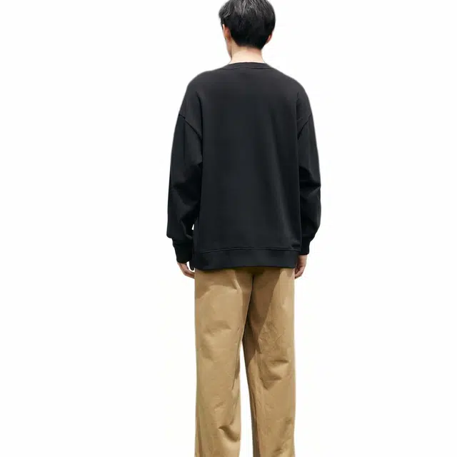 森马 宽松落肩趣味拼图印花时尚风个性刺绣长袖卫衣 男款