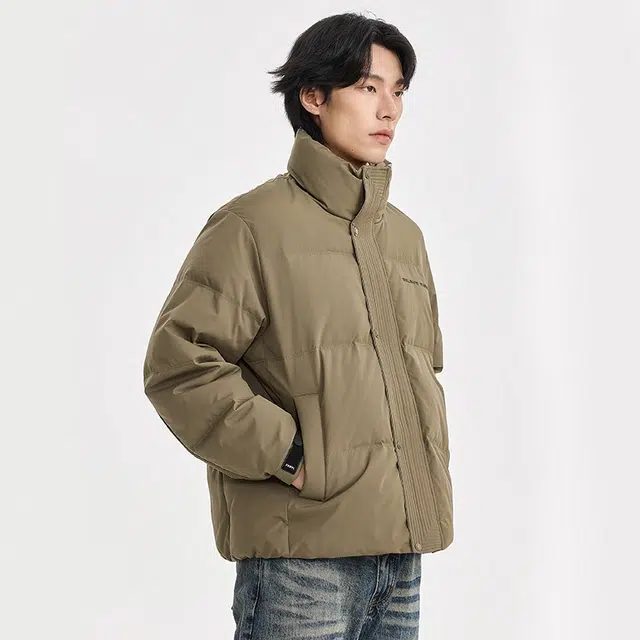 【dme】 时尚纯色立领百搭羽绒服 男女同款