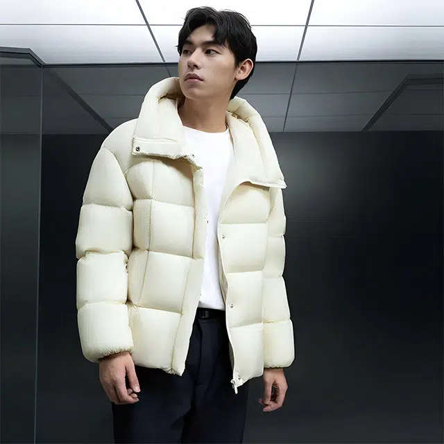 美力城 时尚潮流连帽短款三防面料舒适百搭休闲保暖锁温羽绒服 男女同款