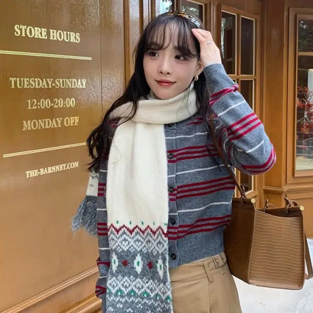 心水好物 韩系秋冬保暖防寒两件套针 涤纶 绒线围巾 男女同款情侣款