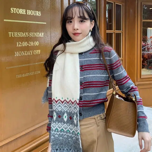 心水好物 韩系秋冬保暖防寒两件套针 涤纶 绒线围巾 男女同款情侣款