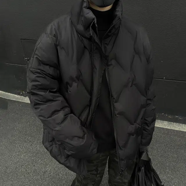 玉儿恋 高级感慵懒风加厚菱格立领保暖外套不跑棉不臃肿温暖舒适痞帅棉服 男女同款