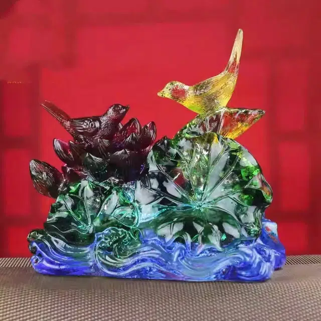 媚之吻 蛇年吉祥物生肖属狗 喜事连连吉祥 琉璃 摆件雕件 男女同款情侣款